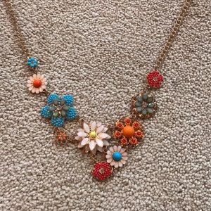 flowered statement necklace